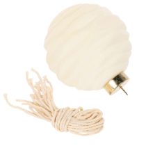Artikel Weihnachtskugel Ornament in Weiß Struktur-Mix 8cm 12St