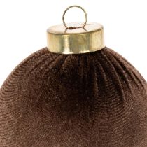 Artikel Weihnachtskugel Samtoptik Mix warme Farbtöne 8cm 12St