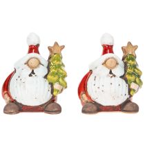 Artikel Weihnachtsmann Figur mit Tannenbaum Dekoration 7cm 2St