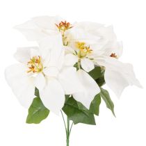 Artikel Kunstblume Weihnachtsstern weiß Große Blüte Dekopflanze 40cm
