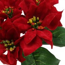 Artikel Künstlicher Weihnachtsstern Rot Seidenblumen Deko 6 St im Bund