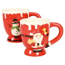 Artikel Weihnachtstassen Tasse Weihnachtsmann Keramik 10,5cm 2St