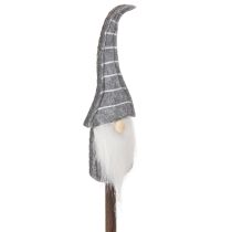 Artikel Wichtel Dekofigur mit gestreifter Mütze auf Holzstab 46cm 6St