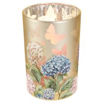 Artikel Teelichthalter Glasdekoration mit Blütenmotiv für harmonische Wohnmomente 18cm
