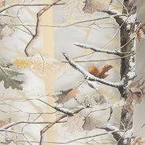 Artikel Windlicht Winterwald Glas mit Zweigdesign Innenseite Gold 12cm