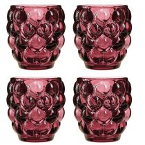 Artikel Windlicht Berry Glas Deko Teelichthalter Ø9cm H9,5cm 4 St