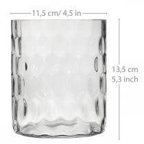 Artikel Windlicht Glas, Blumenvase, Glasvase rund Ø11,5cm H13,5cm