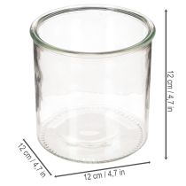 Artikel Glas Windlicht rund klares Glas vielseitig einsetzbar 12cm 2St