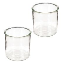 Artikel Glas Windlicht rund klares Glas vielseitig einsetzbar 12cm 2St