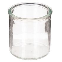 Artikel Glaswindlicht rund klares Glas Teelichthalter 8cm 3St