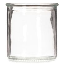 Artikel Glaswindlicht rund klares Glas Teelichthalter 8cm 3St