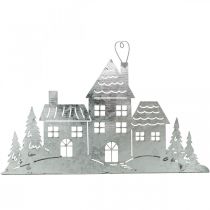 Artikel Weihnachtsdeko Häuser, Teelichthalter Metall L20cm