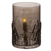 Artikel Windlicht Glas Häuser für Tischdekoration 23cm