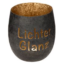 Artikel Windlicht Lichter Glanz mit goldener Innenfläche für Tischdekoration 11cm
