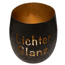 Artikel Windlicht Lichter Glanz mit goldener Innenfläche für Tischdekoration 11cm