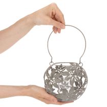 Artikel Windlicht Metall Hängedeko Deko Laterne Grau Ø14cm H13cm