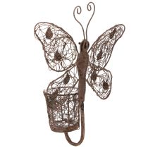 Artikel Windlicht Metall Wanddeko Schmetterling Rost Deko 36,5cm