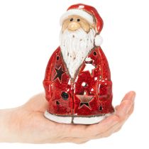 Artikel Nikolaus Dekofigur als Teelichthalter mit Sternen Tischdekoration 15cm