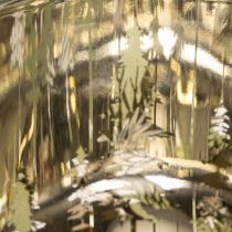 Artikel Windlicht Glas Tannenzapfen und Schneeflocken 15cm