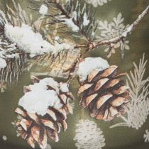Artikel Glas Windlicht mit winterlichem Tannenzweig 8cm 2St