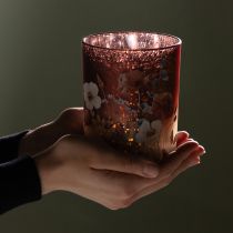 Artikel Deko Windlicht Glasmotiv Blütendesign für elegante Wohnakzente 12,5cm 2St