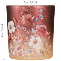Artikel Elegantes Windlicht mit floralen Motiven für stimmungsvolle Raumgestaltung 8cm 4St.