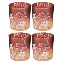 Artikel Elegantes Windlicht mit floralen Motiven für stimmungsvolle Raumgestaltung 8cm 4St.