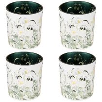 Artikel Deko Windlicht Glasmotiv Blätterdesign für stilvolle Wohnakzente 8cm 4St