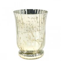 Windlicht Glas Teelichthalter Teelichtglas Ø14,5cm H20cm