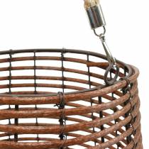 Artikel Kerze im Korb, Windlicht mit Henkel, Kerzendeko, Korb-Windlicht Ø24cm H34cm