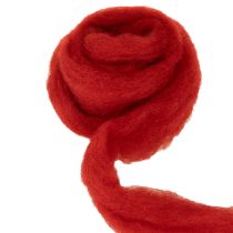 Artikel Wolllunte Dekowolle Rot 2m Filzwolle für Floristik Deko Basteln