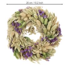 Artikel Trockenblumenkranz Frühling und Sommer Tisch und Wohnungstür für besondere Anlässe mit farbigen Akzenten 26cm