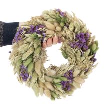 Artikel Trockenblumenkranz Frühling und Sommer Tisch und Wohnungstür für besondere Anlässe mit farbigen Akzenten 26cm