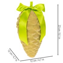 Artikel Zapfen Anhänger künstlich mit Geschenkband und Schleife 23cm 3St