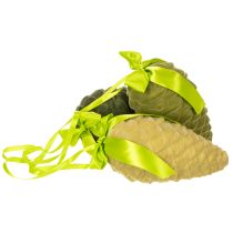 Artikel Zapfen Anhänger künstlich mit Geschenkband und Schleife 23cm 3St