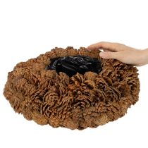 Artikel Zapfenschale rund als Pflanzgefäß 38cm Zapfentopf rund Naturbraun aus Tannenzapfen 38cm 14cm