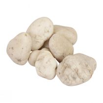 Artikel Ziersteine Flusskiesel Dekosteine Weiß 2cm - 5,5cm 5kg
