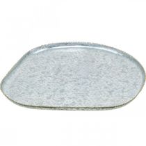 Artikel Dekotablett Metalltablett Zinktablett Antik Optik 39,5cm