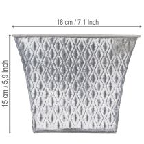 Artikel Zinktopf mit Rautenmuster H15cm