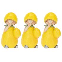 Artikel Zitronenkind Figuren Süße Tischdeko für Sommer im Vintage Stil Wohnräume und Balkon 9cm 3St