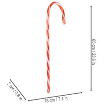 Artikel Künstliche Zuckerstange Weihnachtsdeko 60cm 3St