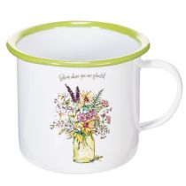 Artikel Deko Tasse Pflanztopf emailliert Ø11,5cm H10cm