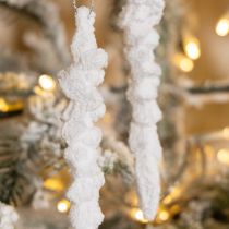 Artikel Eiszapfen Deko beschneit Christbaumschmuck 14cm 4 St