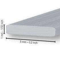 Artikel Aluminium Flachdraht Silber 5mm x 1mm 2,5m