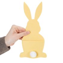 Artikel Bestecktasche Hase für festliche Tischdeko Ostern und Feierlichkeiten 26cm 4St