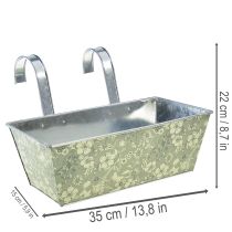 Artikel Blumenkasten mit Halterung Balkon Metall 35x15cm H13cm