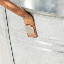 Artikel Blumenschale rund mit Griffen Metall Schale Ø17,5cm H9cm
