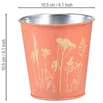 Artikel Blumentopf mit Blumen Dekor Apricot Gelb Ø10,5cm H10,5cm