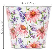 Artikel Blumentopf Frühlingsdeko Übertopf Metall Ø14cm H12,5cm