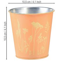 Artikel Blumentopf Metall Pfirsich Übertopf Ø10,5cm H10,5cm